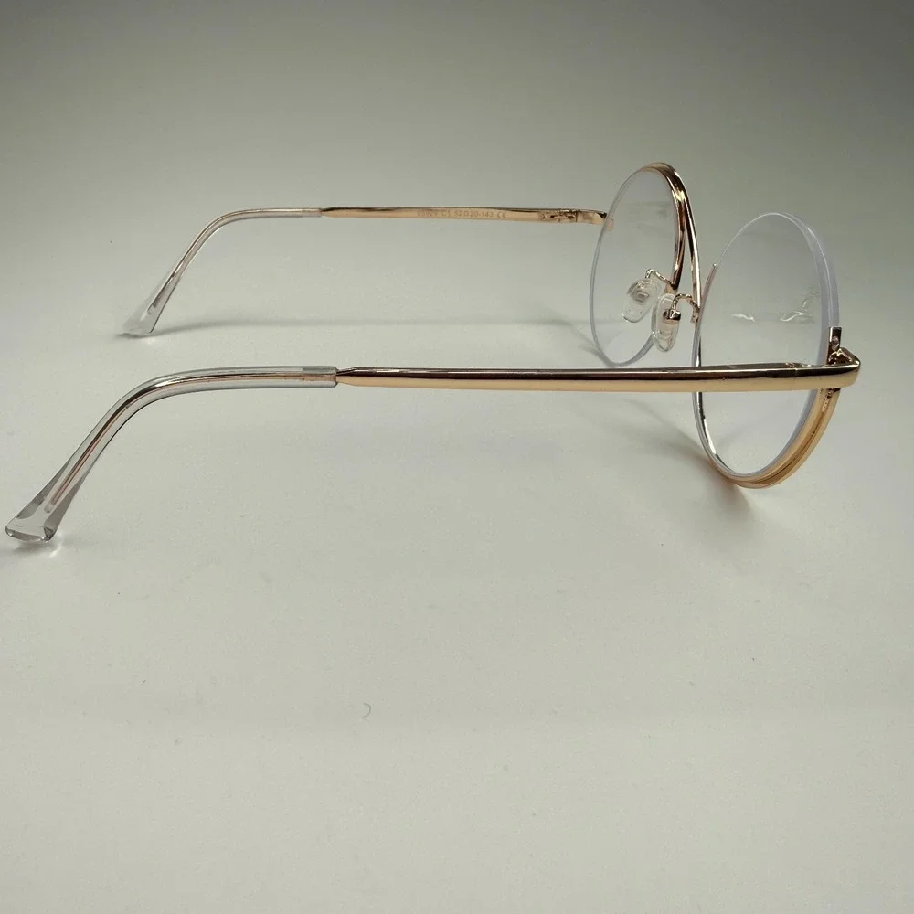 LensMart 95929 C1 Eyeglasses Frame Only‎ 52-20-143 Round White Womens